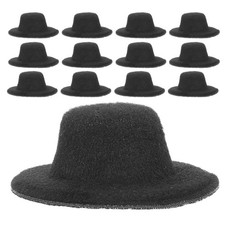 24 Pcs Tiny Doll Hats For Crafts 4 cm Mini Miniature Small Fabric Ornaments