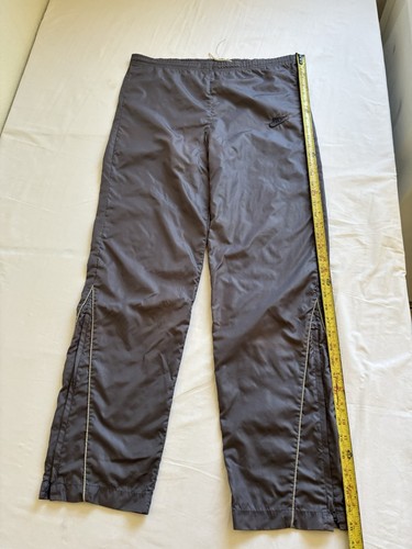 Vintage 90’s Nike Track Pants Size Small Ankle Zip Gray Baggy Swoosh Y2K 80s Y2K - Picture 10 of 11