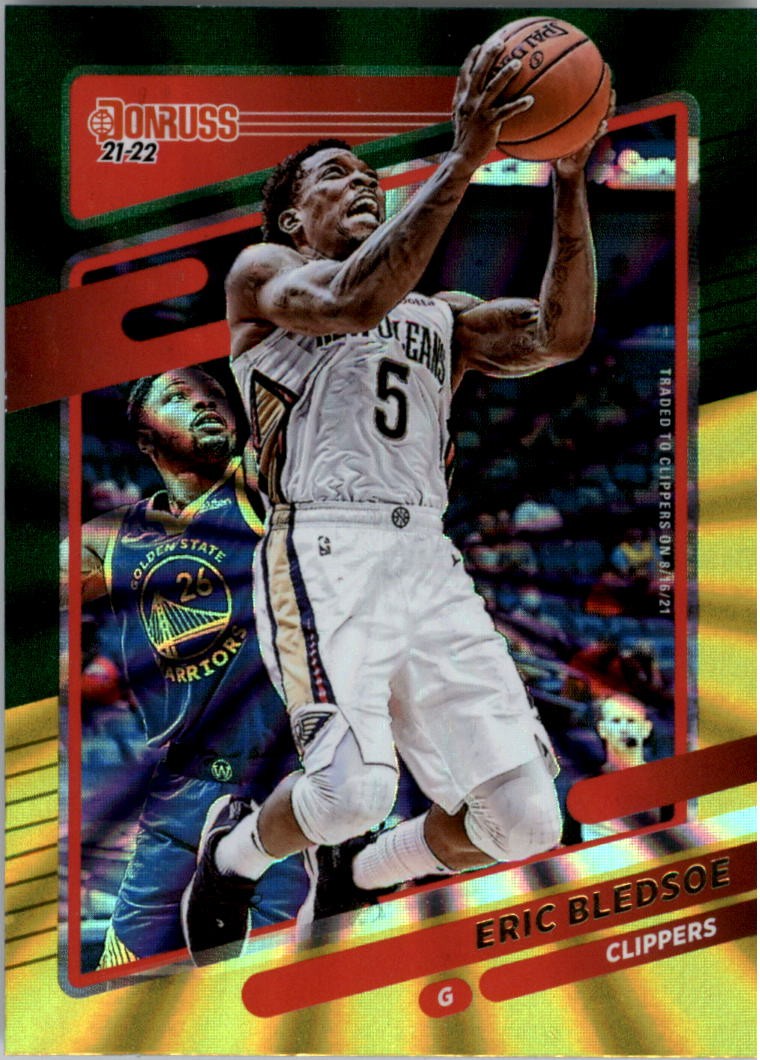 2021-22 Donruss Holo Green and Yellow Laser #101 Eric Bledsoe - BSK