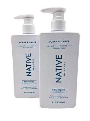 2 x Native Hair Care Ocean & Timber Moisturizing Conditioner 16.5 oz, Set of 2
