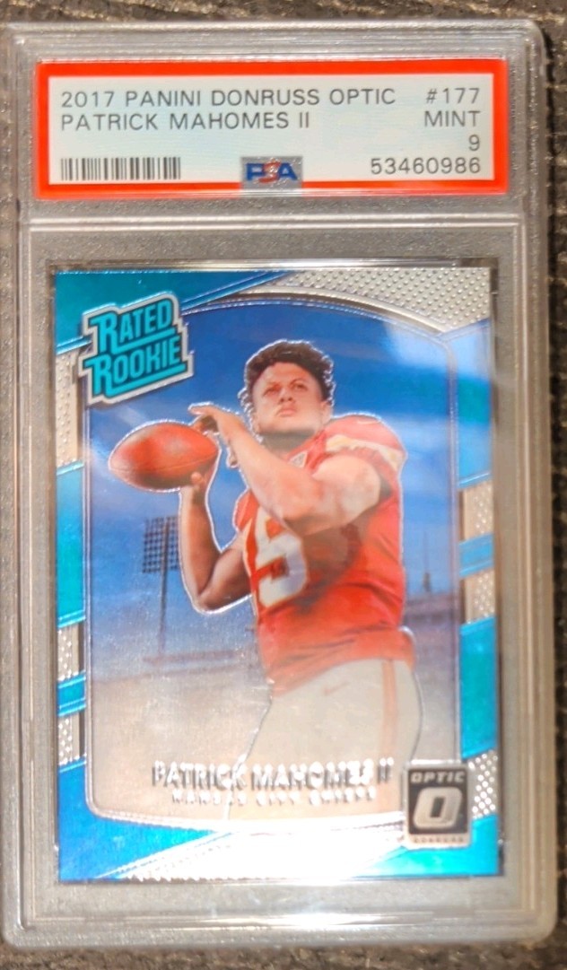 2017 Donruss Optic - Rated Rookie Patrick Mahomes #177 PSA 9