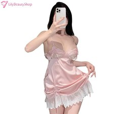 Camicia da notte sexy donna bretelle cava camicia da notte donna bodycon cosplay babydoll