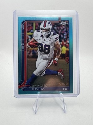 2025 Topps Chrome Football Dawson Knox Teal Refractor /299 - Buffalo Bills