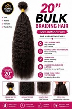 Kink Wavy Bulk Braiding Human Hair