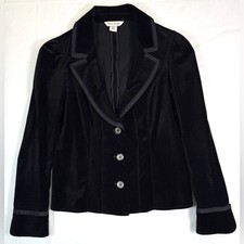 WHITE HOUSE BLACK MARKET Womens Velvet Blazer Jacket 4 Tailored Classic Chic