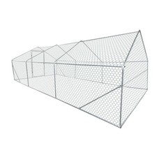 Secure Outdoor Chicken Coop Metal Frame Large Cage Predator Resistant Chicken