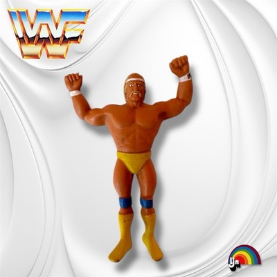 WWF LJN Bendies Hulk Hogan  Rocky wrestling WWE Remco Hasbro Blue Bendy Variant