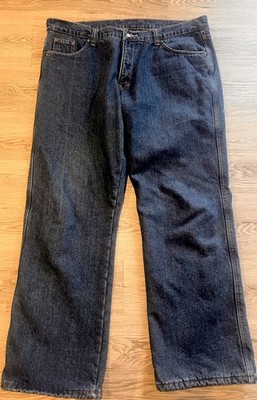 Smiths Insulated Jeans Mens 40 x 32 Blue Denim Workwear Fleece Lined