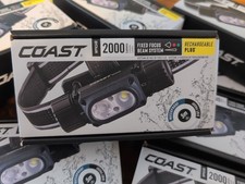 2000 Lumen COAST WPH34R Waterproof Ultra Bright USB Rechargeable Headlamp Hiking