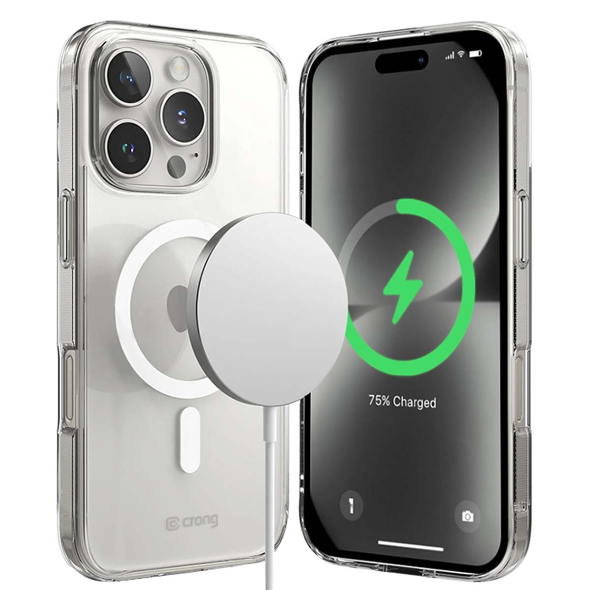Coque Crong MAG iPhone 16 Pro Max transparente étui de protection magnétique mince