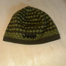 Jeep Winter Beanie Green And Brown