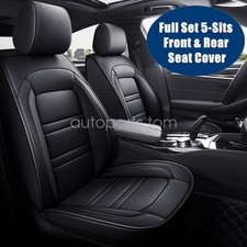 For 2007-2023 Ford Escape Full 5 Seat Covers Front Rear Faux Leather Pad Black For 2007-2023 Ford Escape Full 5 Seat Covers Front Rear Faux Leather Pad Black