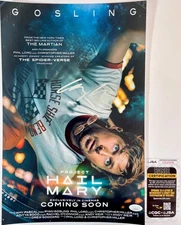 Andy Weir Signed Project Hail Mary 11x17 Movie Poster Autograph JSA COA