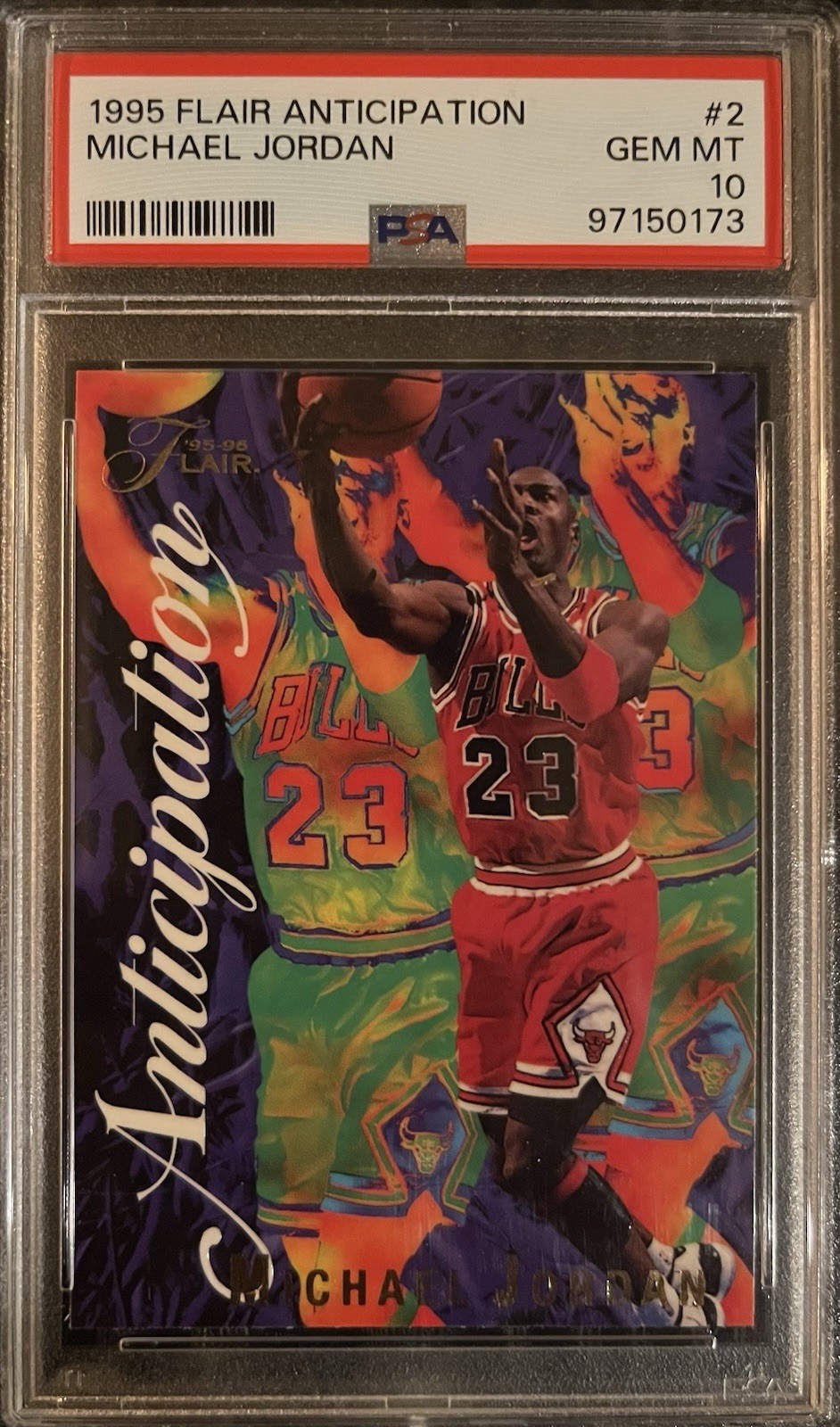 1995 Flair Anticipation #2 Michael Jordan HOF GOAT Chicago Bulls PSA 10 GEM MINT