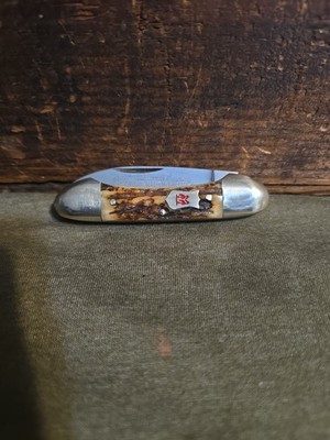 Robert Klaas 2925 XVI Solingen Germany Stag Mini Canoe Pocket Knife Vintage