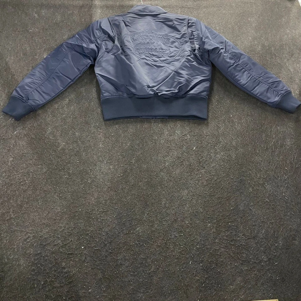 LACOSTE Oversized Embroidered Logo Bomber Jacket Women's Size 32/US 0 - Image 4 of 4