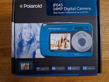 Polaroid iFO45 14 MP Digital Camera Blue Dual Screen/Waterproof w Box Manual