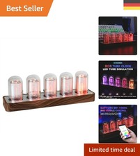 Retro Nixie Uhr mit 12/24 Stunden-Format - Ideal für Arbeits- oder Kinderzimmer