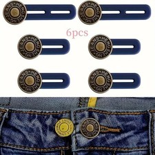 6PCS Jeans Button Extender Adjustable Waist Extender for Men Women Pants