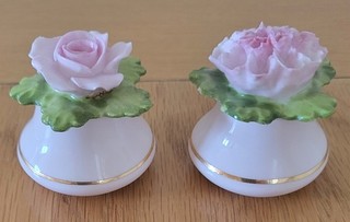 Pink Flower Salt and Pepper Shakers