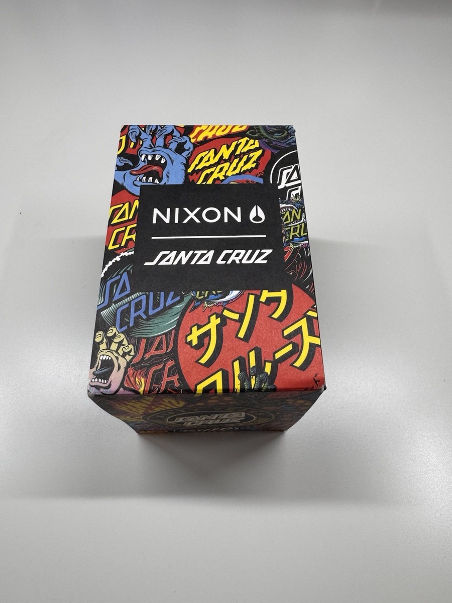 Nixon Santa Cruz Time Teller Quartz Wristwatch Black/White Band