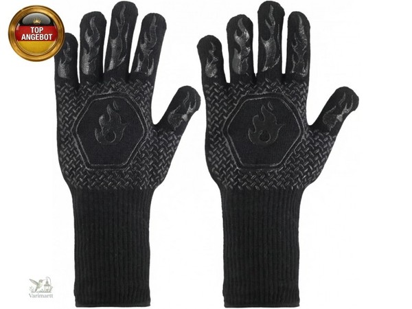 1 Paar Ofenhandschuhe, HitzebestäNdige Grillhandschuhe Mit Rutschfestem-image