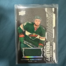 2018-19 SPx UD Black Lustrous Rookies Auto Jordan Greenway #LR-JG Auto 4f5