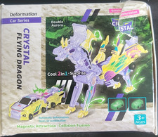 Crystal Version Flying Dragon Transforming Race Car Dual Combo Magnetic 1922