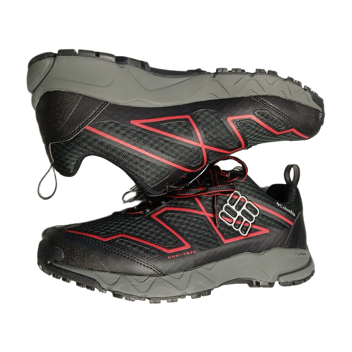 Columbia Vigorous Omni-tech Trail Hiking Shoes Mens US 9 Black Red