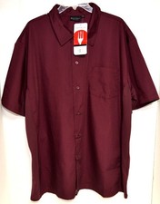 Chef Works Men  s Short Sleeve Shirts in the Color Merlot