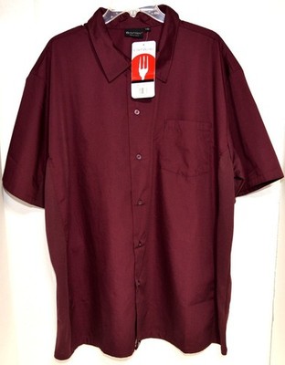 Chef Works Men s Short Sleeve Shirts in the Color Merlot