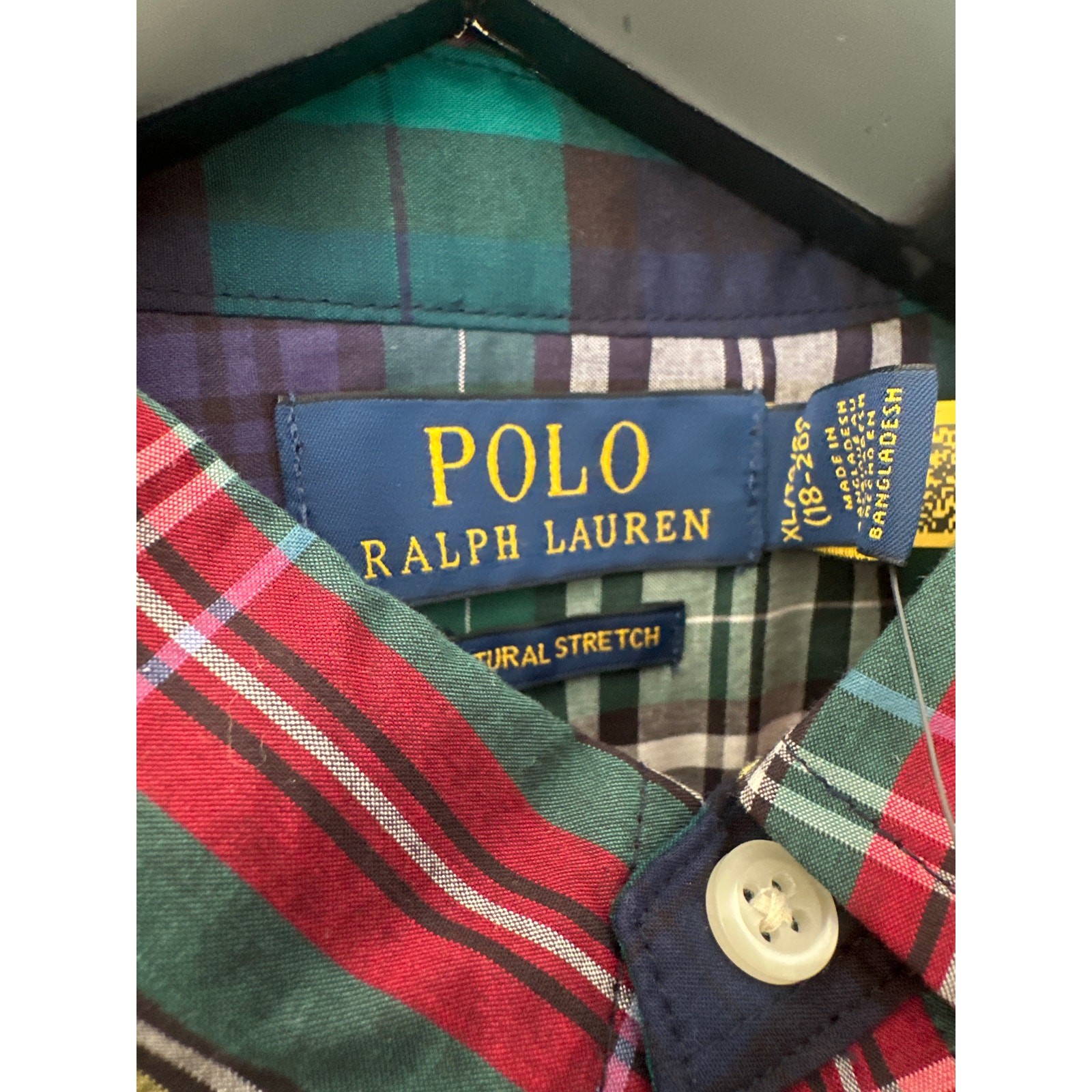 Polo Ralph Lauren patchwork checked flannel shirt Sz 18-20 XL image 7