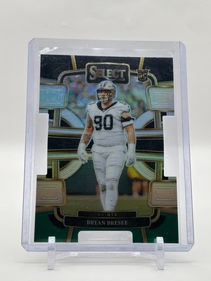 2023 Bryan Bresee Panini Select #72 Prizm Black & Green Die-Cut  RC Saints