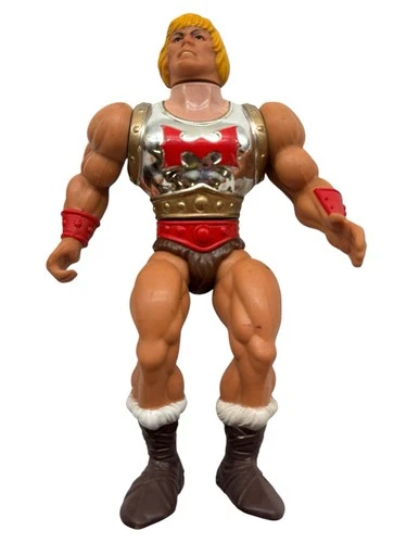 Vtg MOTU He-Man 1985  Flying Fists Of Power Masters Of The Universe Figure Shiny