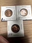 1941 1942 1944 Red Uncirculated Lincoln Wheat Cent Penny Lot MS BU Luster Coins