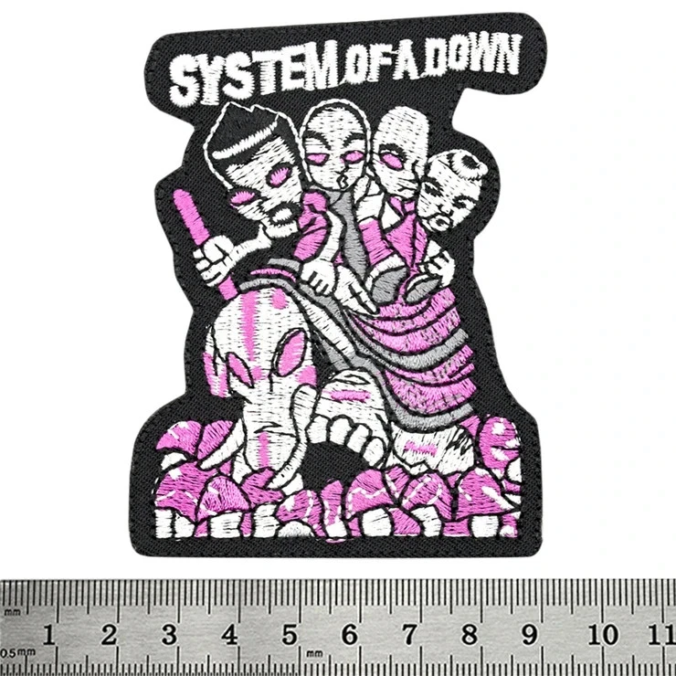 Death Band Logo Large Embroidered Sew-On Back Patch for Jacket Vest