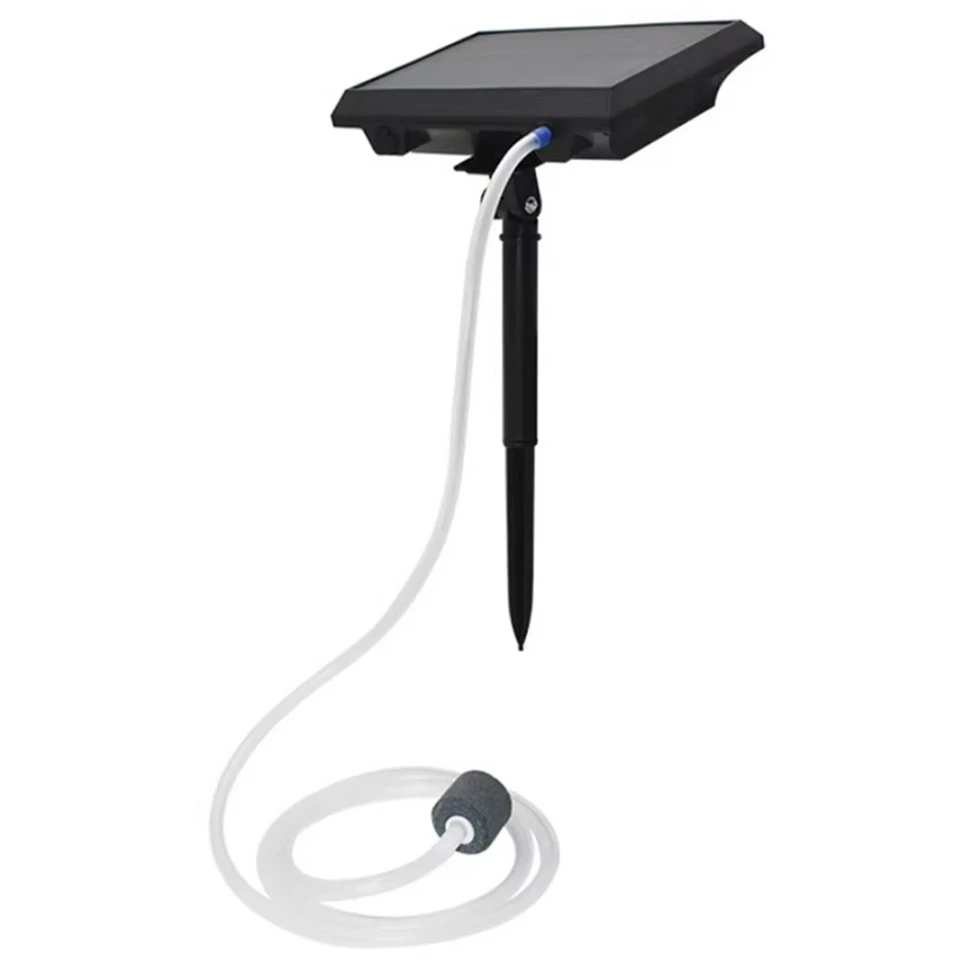 Pompa D'Aria Solare per Laghetto per Pesci, Ventilatore Multifunzione con R1647