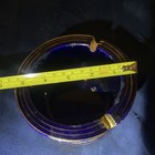 Greece Handmade Blue & 24K Gold Ceramic Round Decorative Ashtray, Art Pottery — photo 5