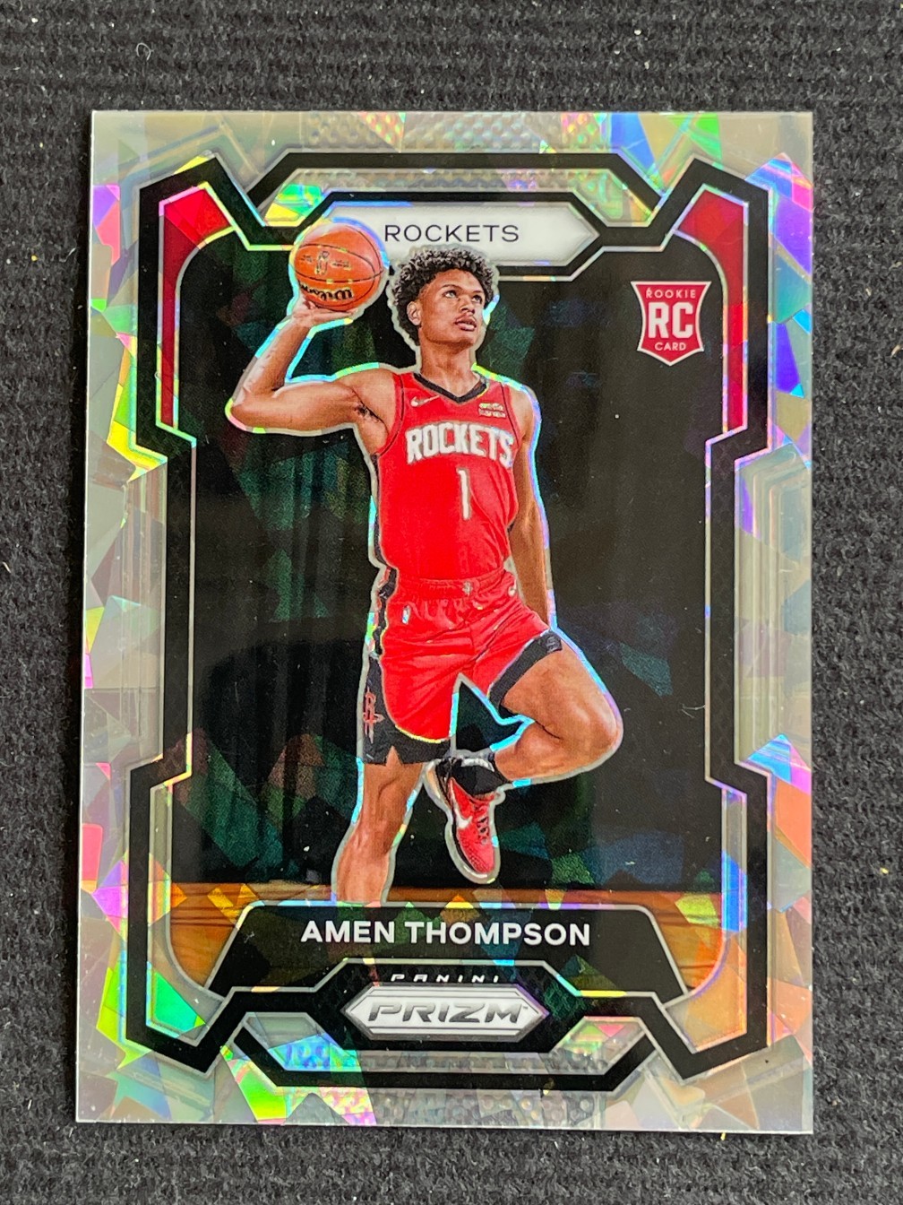 Amen Thompson 2023-24 Panini Prizm Cracked Ice Prizm RC #150 -A