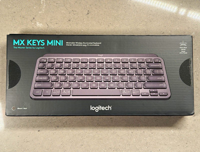 Logitech MX Keys Mini Wireless Bluetooth Backlit Keyboard Black New Sealed