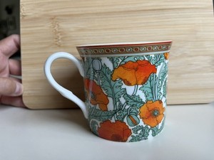 Gracie Stechcol Bone China William Morris Red Poppy Tea Cup Coffee Mug