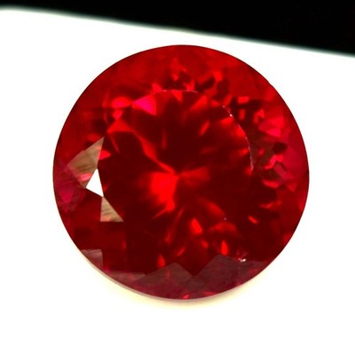 Untreated 7+ Ct  AAA Natural Burma Red Ruby Round Cut GIE certified Gemstone