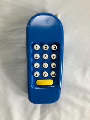 Little Tikes Vintage Workshop Cordless Blue Phone EUC