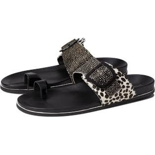 Sandalias Lorenzo Donald Pliner N3035* para mujer hueso/negro talla 9 nuevas en caja