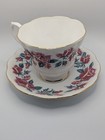 Vtg Royal Albert Bone China Teacup & Saucer Set Red Rose Floral Gold England — photo 2
