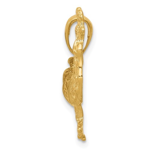 10k Yellow Gold Rooster Pendant 1.67g, L-21mm, 23mm Gift for Mother - Picture 2 of 4