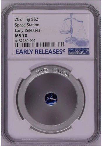 NGC MS70 2021 China Space Station Silver coin 2$ Fiji 14gram