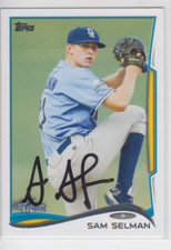 Autographed 2014 Topps Pro Debut Sam Selman - Wilmington Blue Rocks