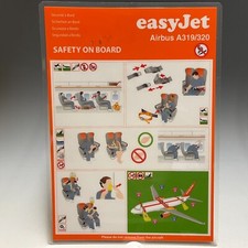easyJet AIRBUS A319/320 Safety card Safty instructions NUnited Kingdom