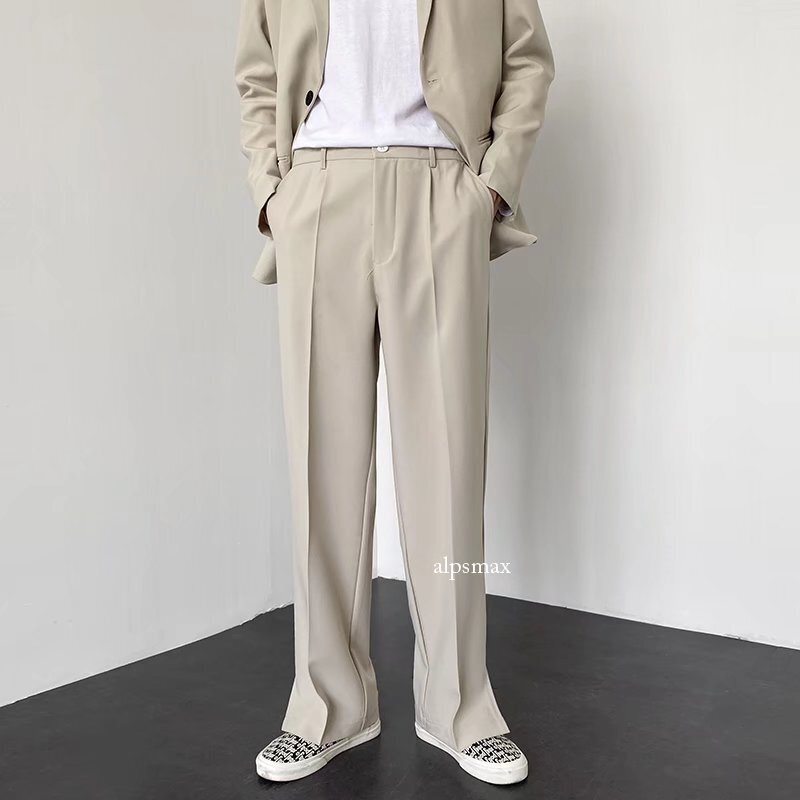 ☆L'Appartement☆ GENTLEMAN PANTS    34 Men Elegant Wide Leg Straight Dress Pants Formal Business